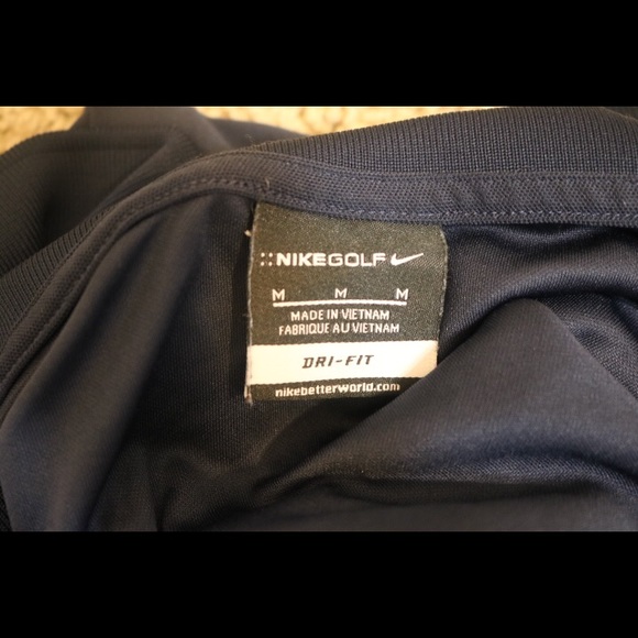 Nike Golf Dri-Fit Tri Core Collar button Top navy - Picture 5 of 6